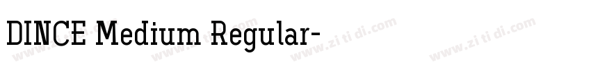 DINCE Medium Regular字体转换